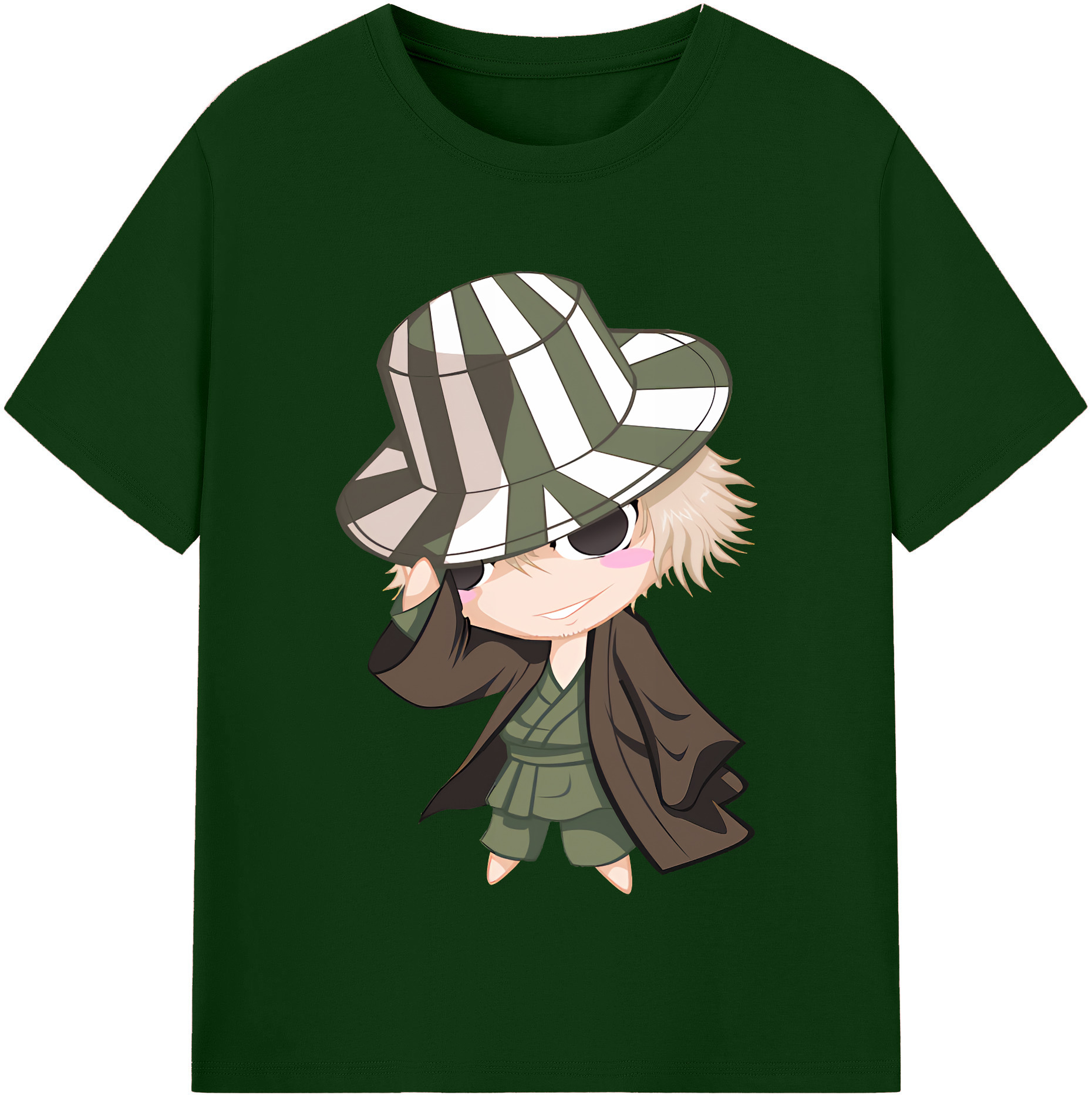 （画像用） "ブリーチ 浦原 喜助（うらはら きすけ） BLEACH Urahara Kisuke " 綿100％半袖Tシャツ（フロントプリント）